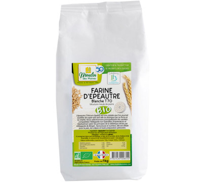 Farine d'épeautre blanche bio - T.70 (meule de pierre) Bio