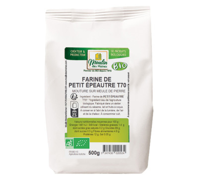 Farine de petit épeautre blanche bio - T.70 (meule de pierre) Bio